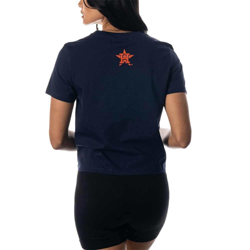 MLB Houston Astros The Wild Collective Women's Twist Front T-Shirt