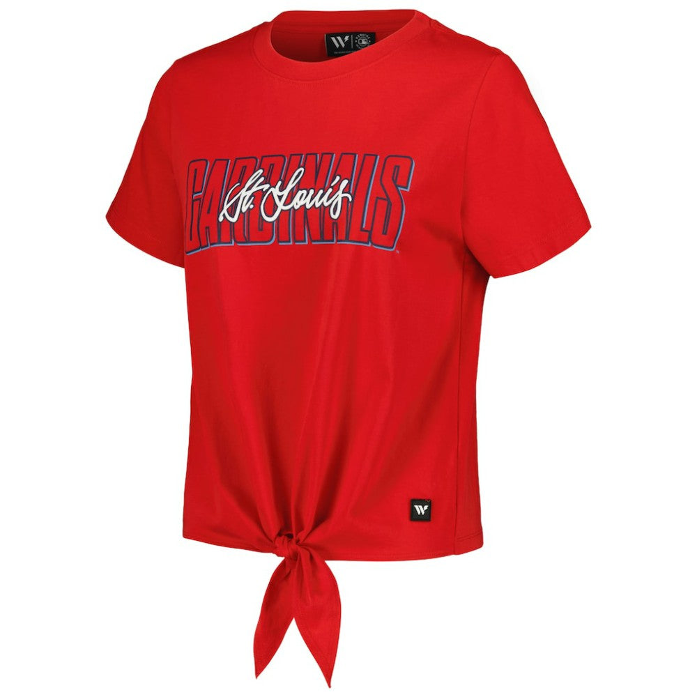 MLB St. Louis Cardinals The Wild Collective Women's Twist Front T-Shirt