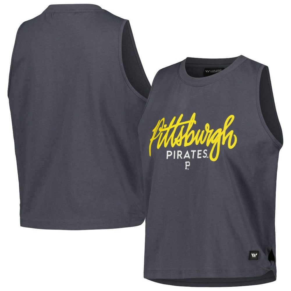 MLB Pittsburgh Pirates The Wild Collective Women's Side Knot Tank Top