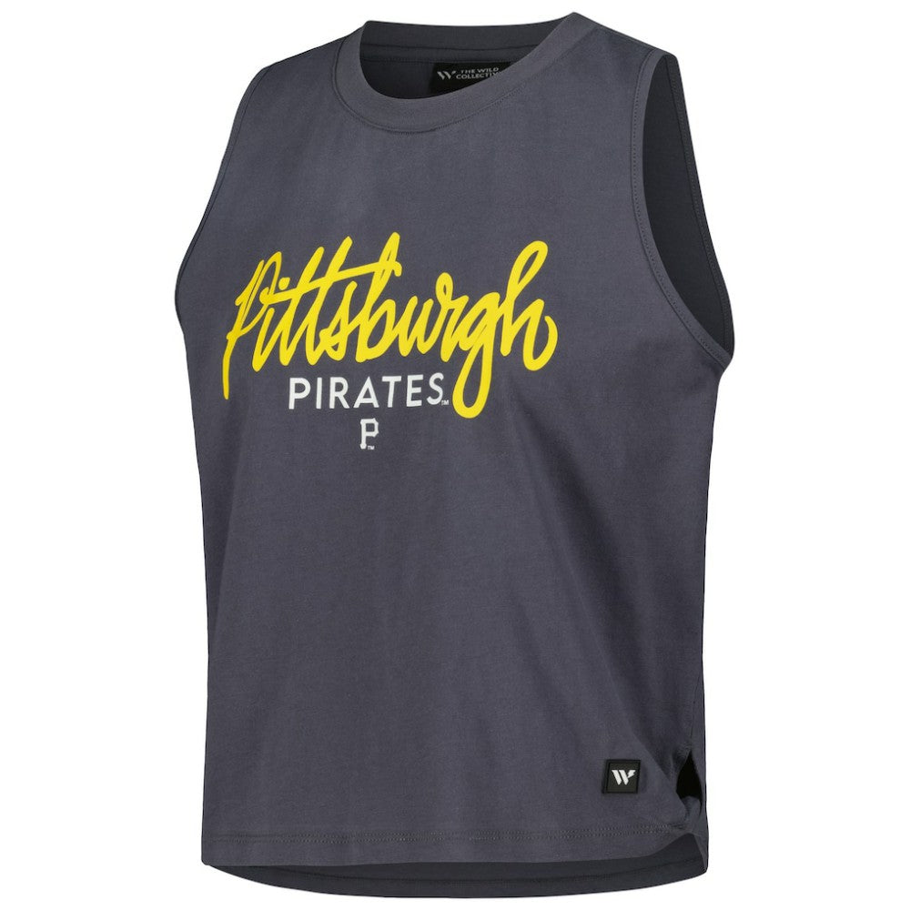MLB Pittsburgh Pirates The Wild Collective Women's Side Knot Tank Top