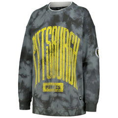 MLB Pittsburgh Pirates The Wild Collective Women's Overdyed Pullover Sweatshirt