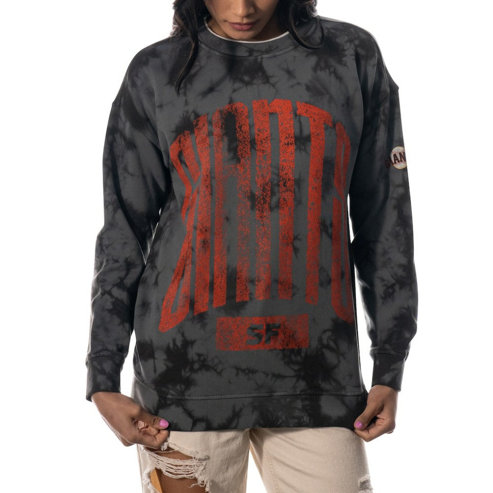 MLB San Francisco Giants The Wild Collective Women's Overdyed Pullover Sweatshirt