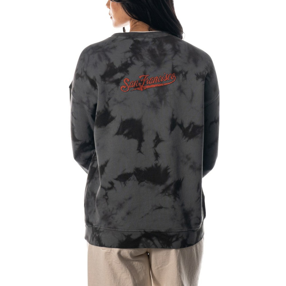 MLB San Francisco Giants The Wild Collective Women's Overdyed Pullover Sweatshirt