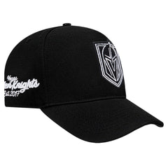 NHL Black Vegas Golden Knights Pro Standard Paint the City Pinch Front Snapback Hat