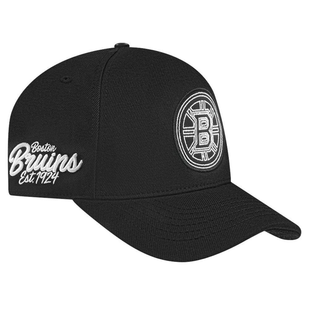 NHL Black Boston Bruins Pro Standard Paint the City Pinch Front Snapback Hat