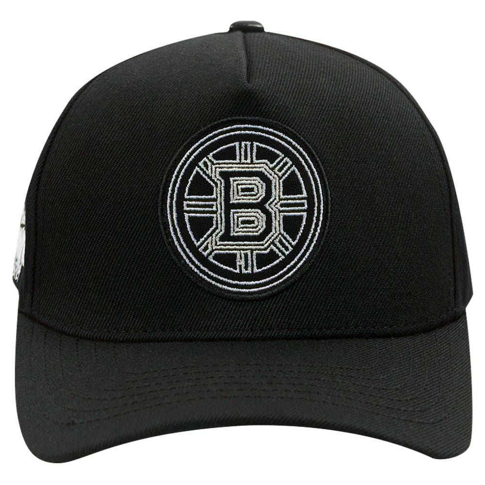 NHL Black Boston Bruins Pro Standard Paint the City Pinch Front Snapback Hat