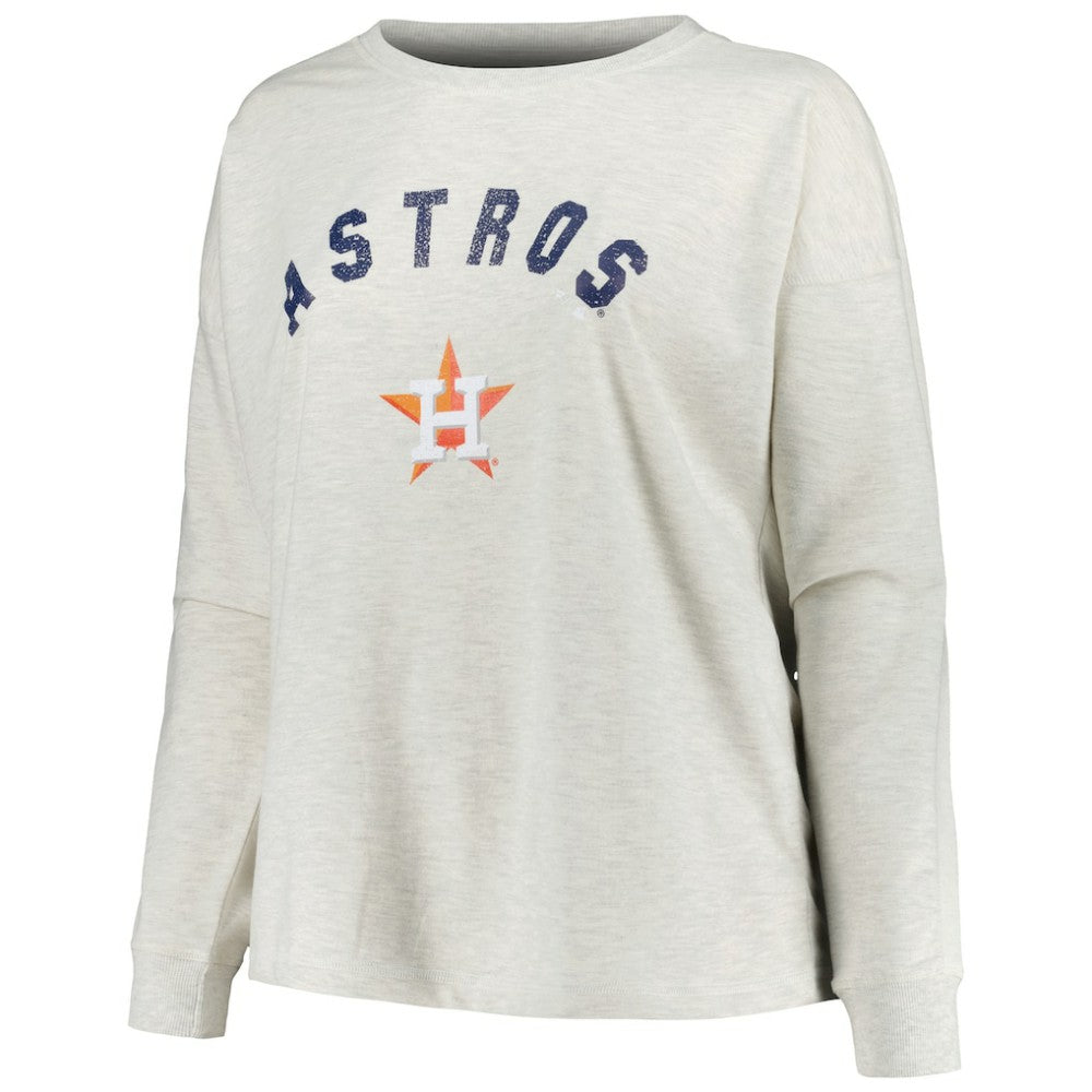 MLB Houston Astros Profile Women's Plus Size French Terry Pullover Sweatshirt