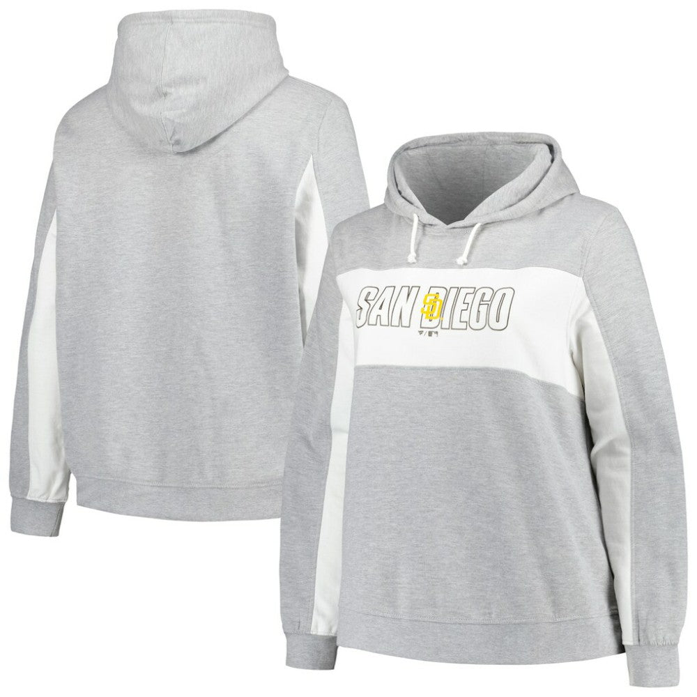 MLB Profile San Diego Padres Women's Plus Size Pullover Hoodie