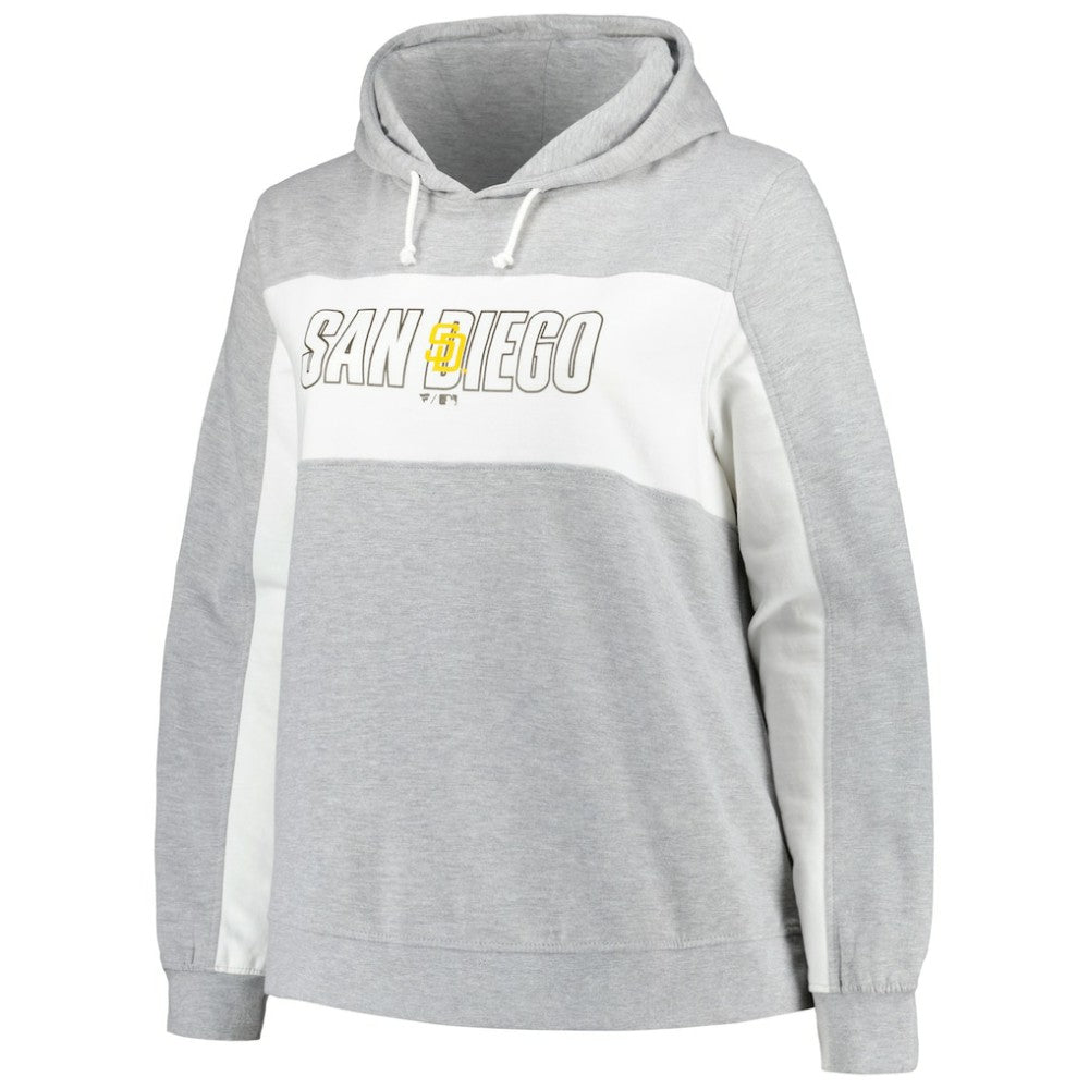 MLB Profile San Diego Padres Women's Plus Size Pullover Hoodie