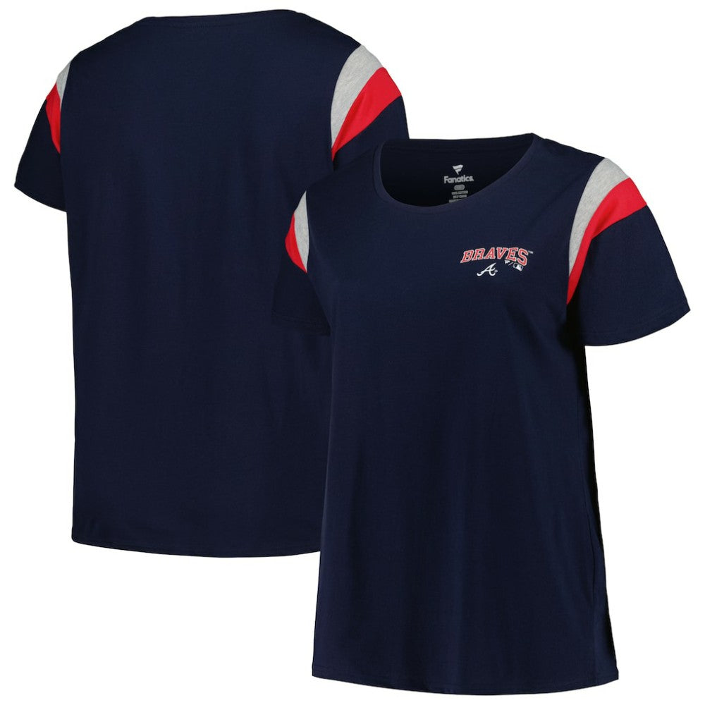 MLB Atlanta Braves Profile Women's Plus Size Scoop Neck T-Shirt