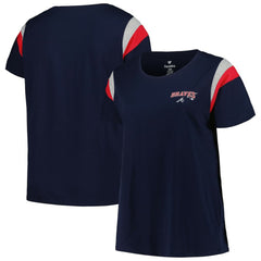 MLB Atlanta Braves Profile Women's Plus Size Scoop Neck T-Shirt