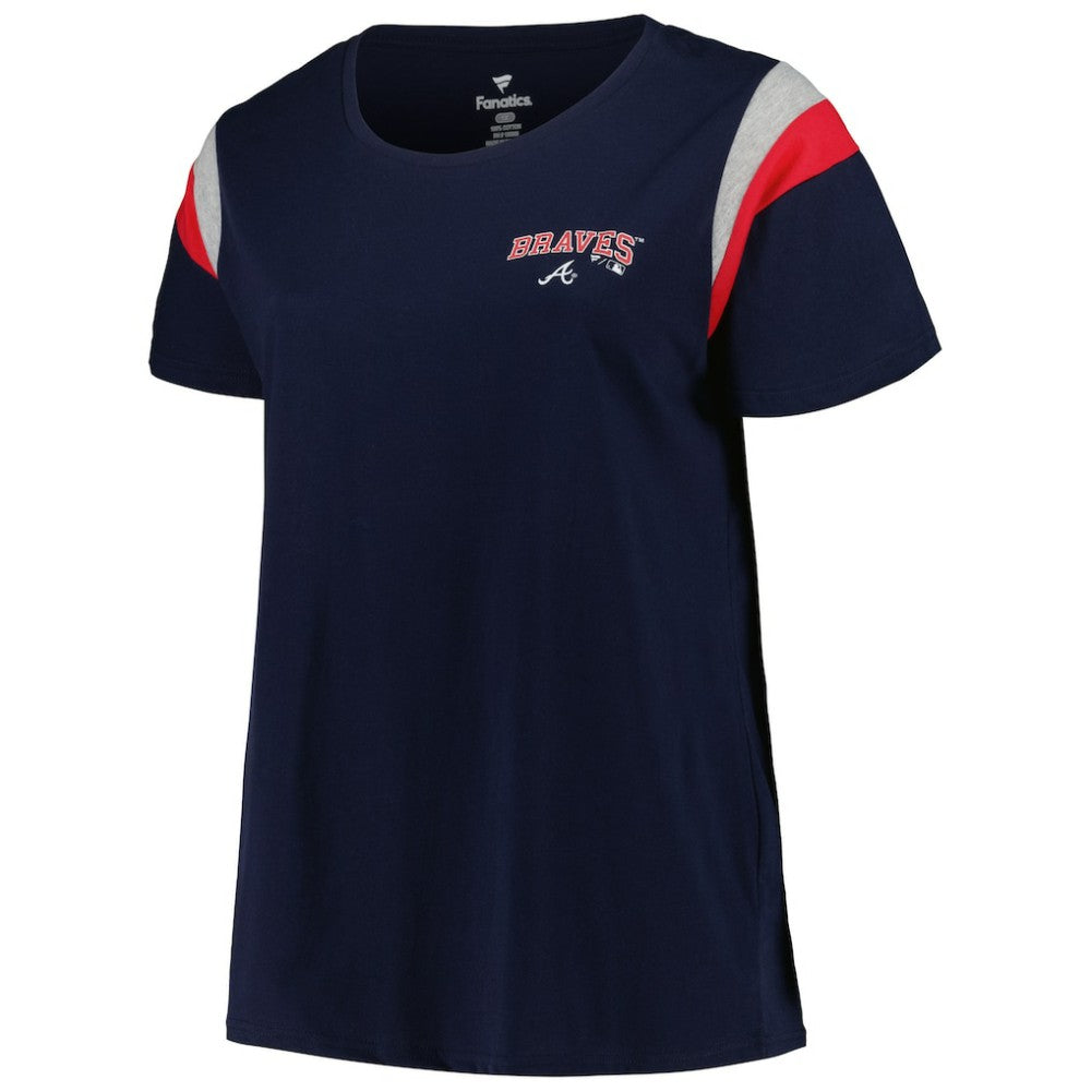 MLB Atlanta Braves Profile Women's Plus Size Scoop Neck T-Shirt