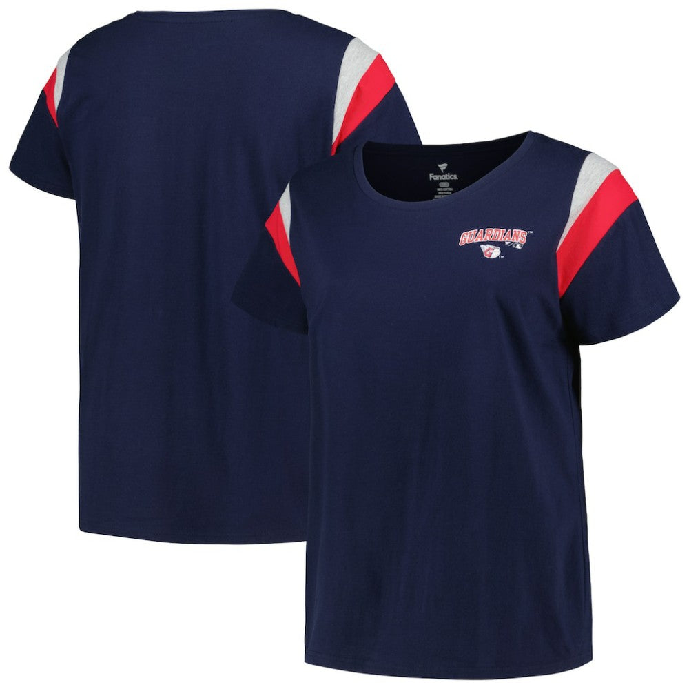 MLB Cleveland Guardians Profile Women's Plus Size Scoop Neck T-Shirt