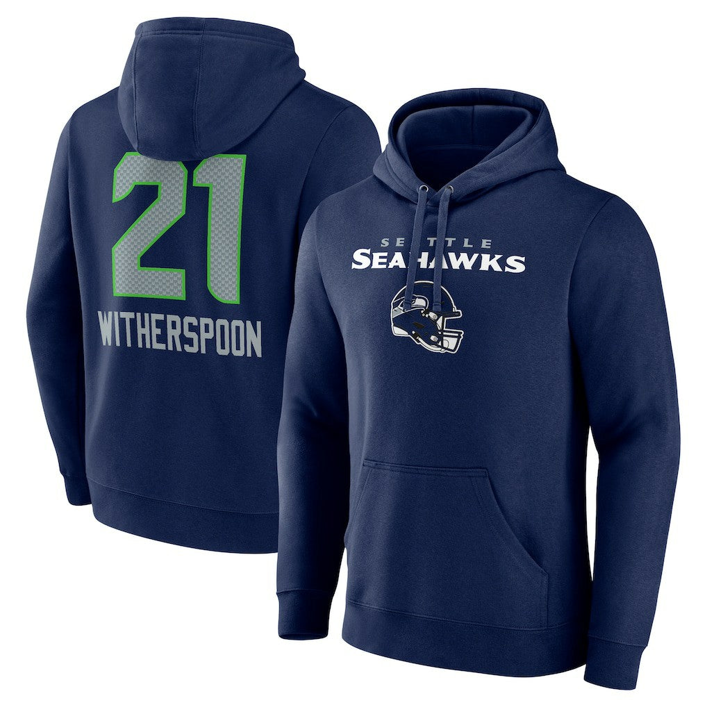 Devon Witherspoon  Team Wordmark Player Name & Number Pullover Hoodie - Seattle Seahawks
