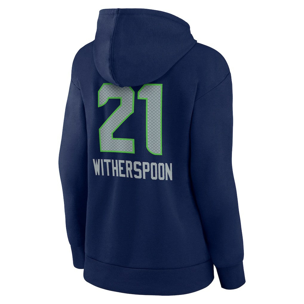Devon Witherspoon  Women's Team Wordmark Player Name & Number Pullover Hoodie - Seattle Seahawks