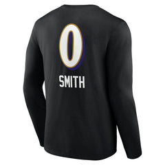 Roquan Smith  Team Wordmark Player Name & Number Long Sleeve T-Shirt - Baltimore Ravens