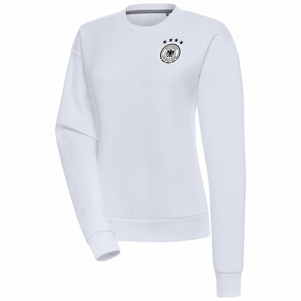 Germany National Team Women's Takeover Crewneck Pullover Sweatshirt -  White