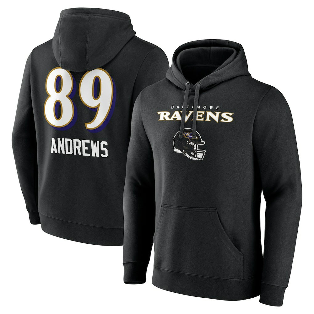 Mark Andrews  Team Wordmark Player Name & Number Pullover Hoodie - Baltimore Ravens