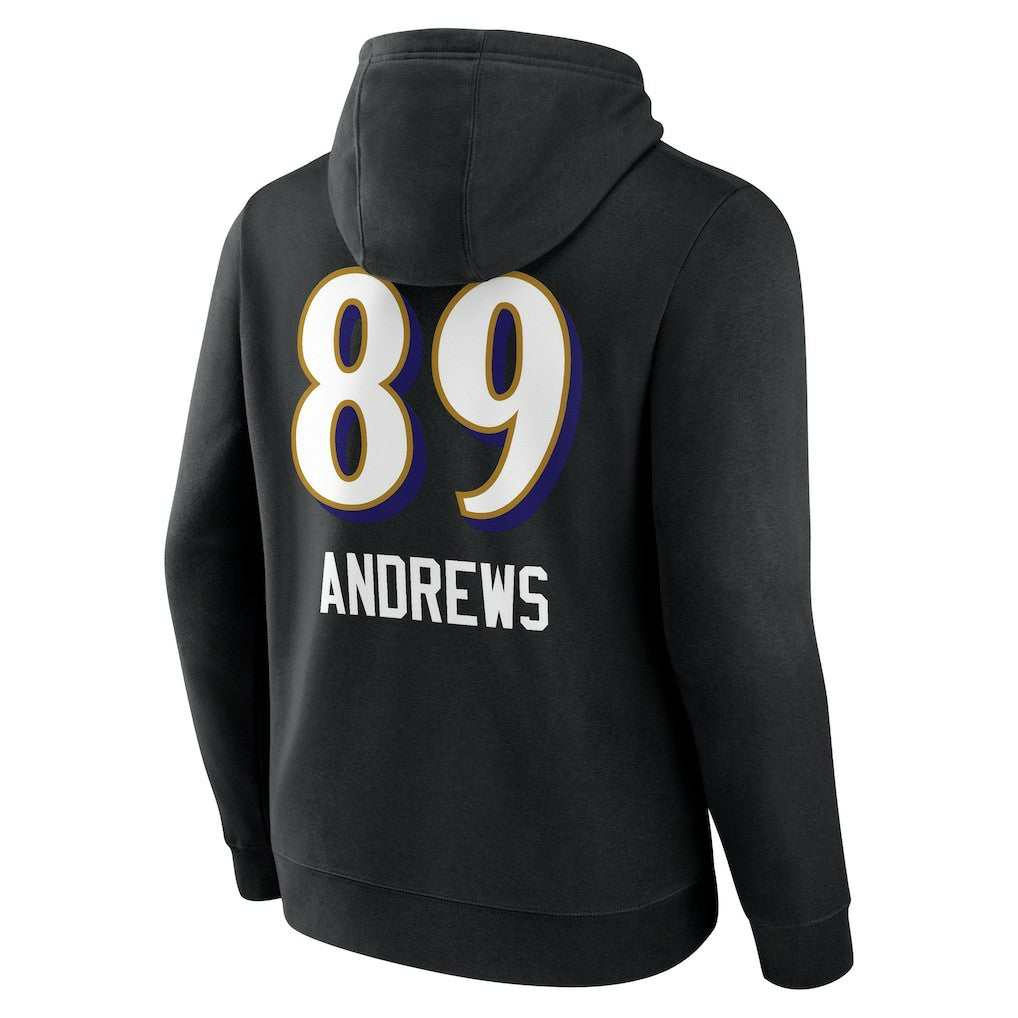 Mark Andrews  Team Wordmark Player Name & Number Pullover Hoodie - Baltimore Ravens
