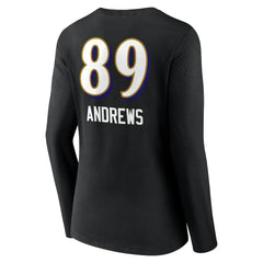 Mark Andrews  Women's Team Wordmark Player Name & Number Long Sleeve V-Neck T-Shirt - Baltimore Ravens