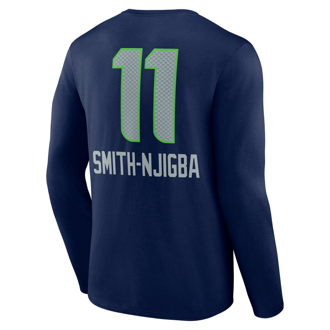 Jaxon Smith-Njigba  Team Wordmark Player Name & Number Long Sleeve T-Shirt - Seattle Seahawks