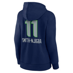 Jaxon Smith-Njigba  Women's Team Wordmark Player Name & Number Pullover Hoodie - Seattle Seahawks