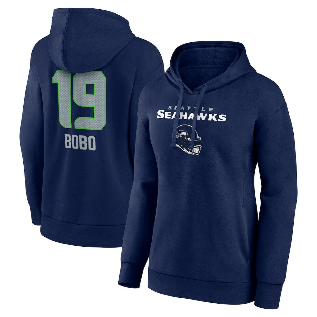 Jake Bobo  Women's Team Wordmark Player Name & Number Pullover Hoodie - Seattle Seahawks