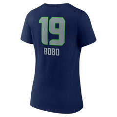 Jake Bobo  Women's Team Wordmark Player Name & Number V-Neck T-Shirt - Seattle Seahawks