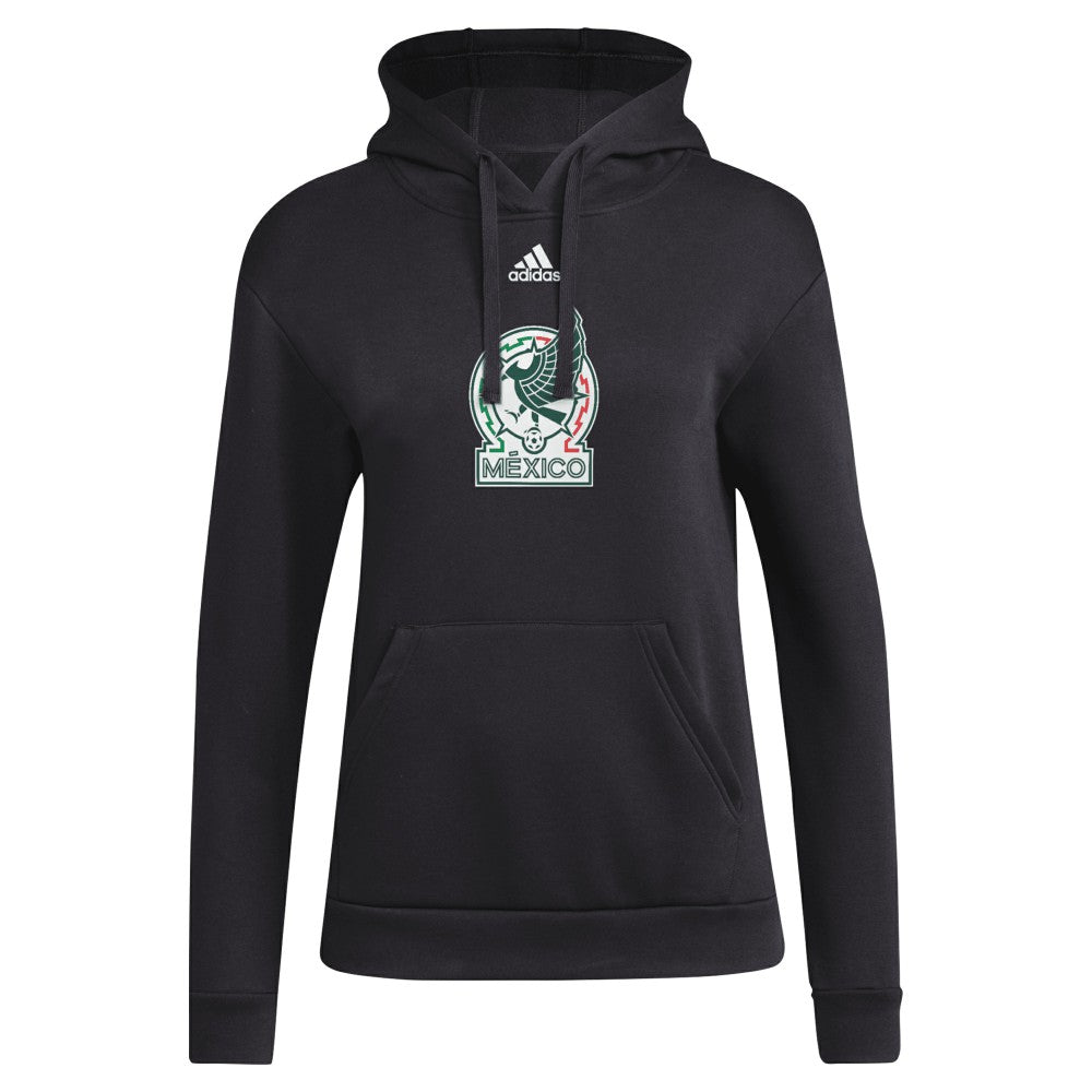Mexico National Team Women's Crest Pullover Hoodie - Adidas Black