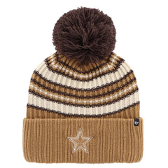 '47 Women's Espresso Cuffed Knit Hat with Pom - Dallas Cowboys