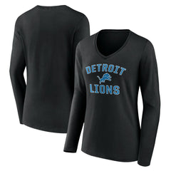 Women's Victory Arch V-Neck Long Sleeve T-Shirt - Detroit Lions