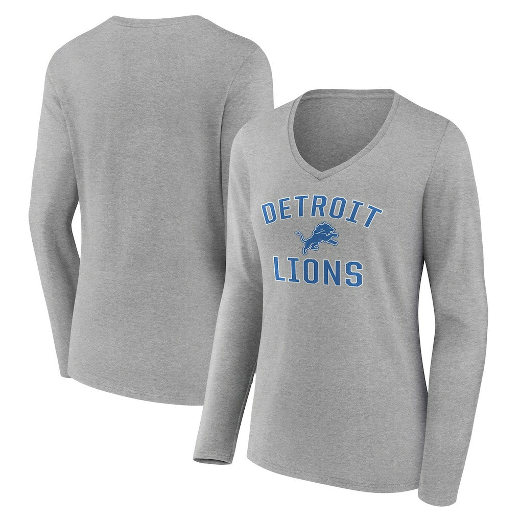 Women's Victory Arch V-Neck Long Sleeve T-Shirt - Detroit Lions