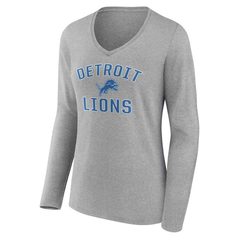 Women's Victory Arch V-Neck Long Sleeve T-Shirt - Detroit Lions