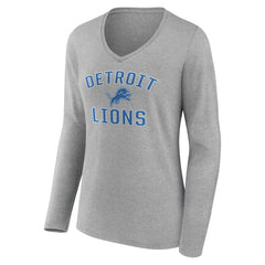 Women's Victory Arch V-Neck Long Sleeve T-Shirt - Detroit Lions