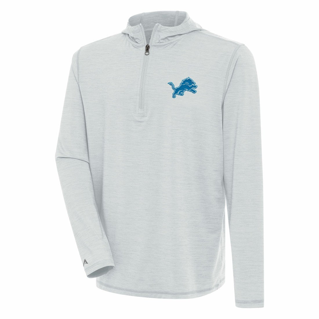 Antigua Tidy Quarter-Zip Pullover Hoodie - Detroit Lions