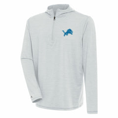 Antigua Tidy Quarter-Zip Pullover Hoodie - Detroit Lions