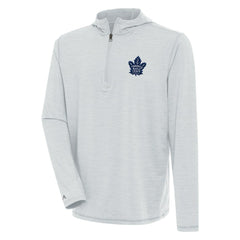 NHL Heather Gray Toronto Maple Leafs Antigua Tidy Quarter-Zip Pullover Hoodie