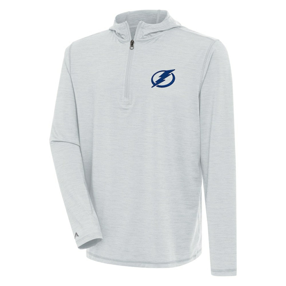 NHL Heather Gray Tampa Bay Lightning Antigua Tidy Quarter-Zip Pullover Hoodie