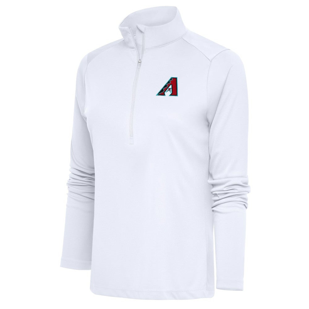 MLB Arizona Diamondbacks Antigua Women's  Tribute Half-Zip Pullover Top – White