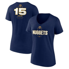 NBA Nikola Jokic Denver Nuggets Women's Behind The Back Name & Number V-Neck T-Shirt sale