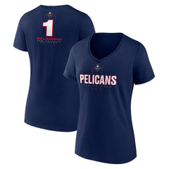 NBA Zion Williamson New Orleans Pelicans Women's Behind The Back Name & Number V-Neck T-Shirt
