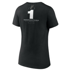 NBA Victor Wembanyama San Antonio Spurs Women's Behind The Back Name & Number V-Neck T-Shirt
