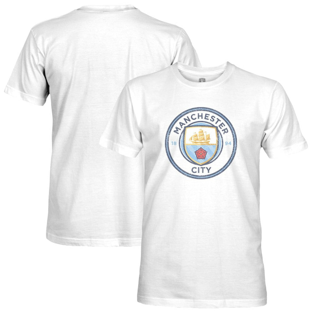 Manchester City 1863FC Color Crest Slub T-Shirt -  White