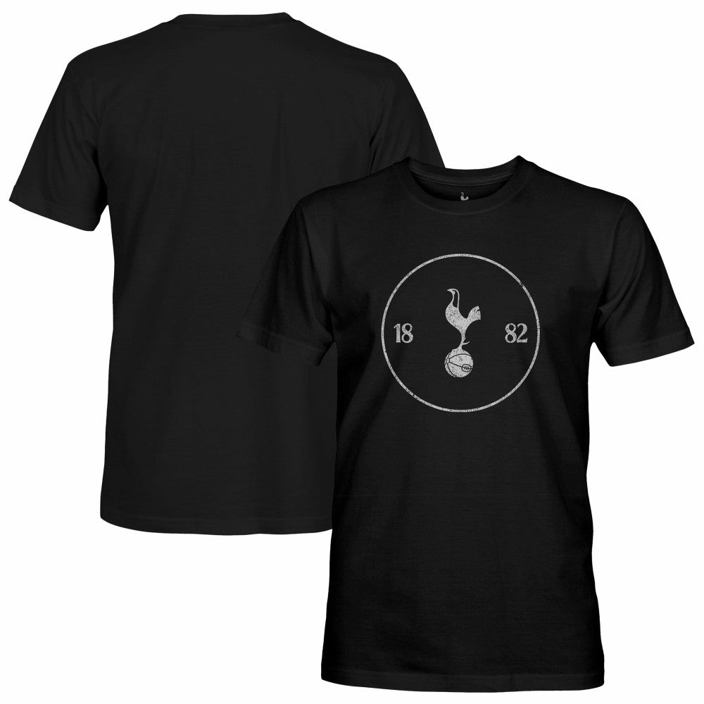 Tottenham Hotspur 1863FC Mono Crest Slub T-Shirt -  Black