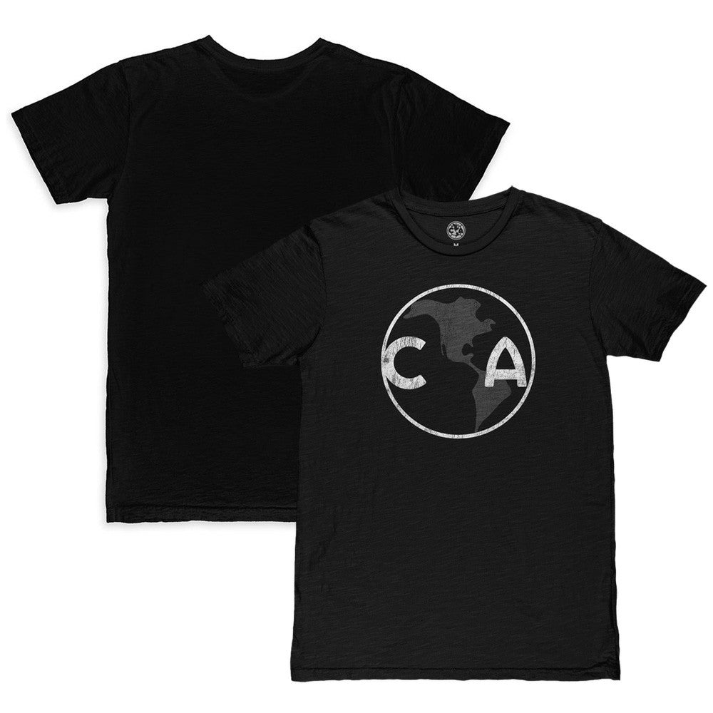 Club America 1863FC Mono Crest Slub T-Shirt -  Black
