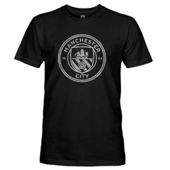Manchester City 1863FC Mono Crest Slub T-Shirt -  Black