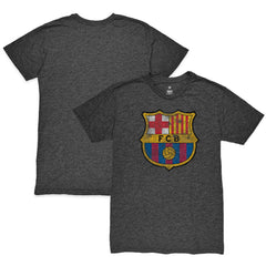 Barcelona 1863FC Color Crest Twisted Tri-Blend Slub T-Shirt -  Heather Black