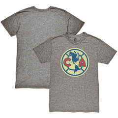 Club America 1863FC Color Crest Twisted Tri-Blend Slub T-Shirt -  Heather Gray