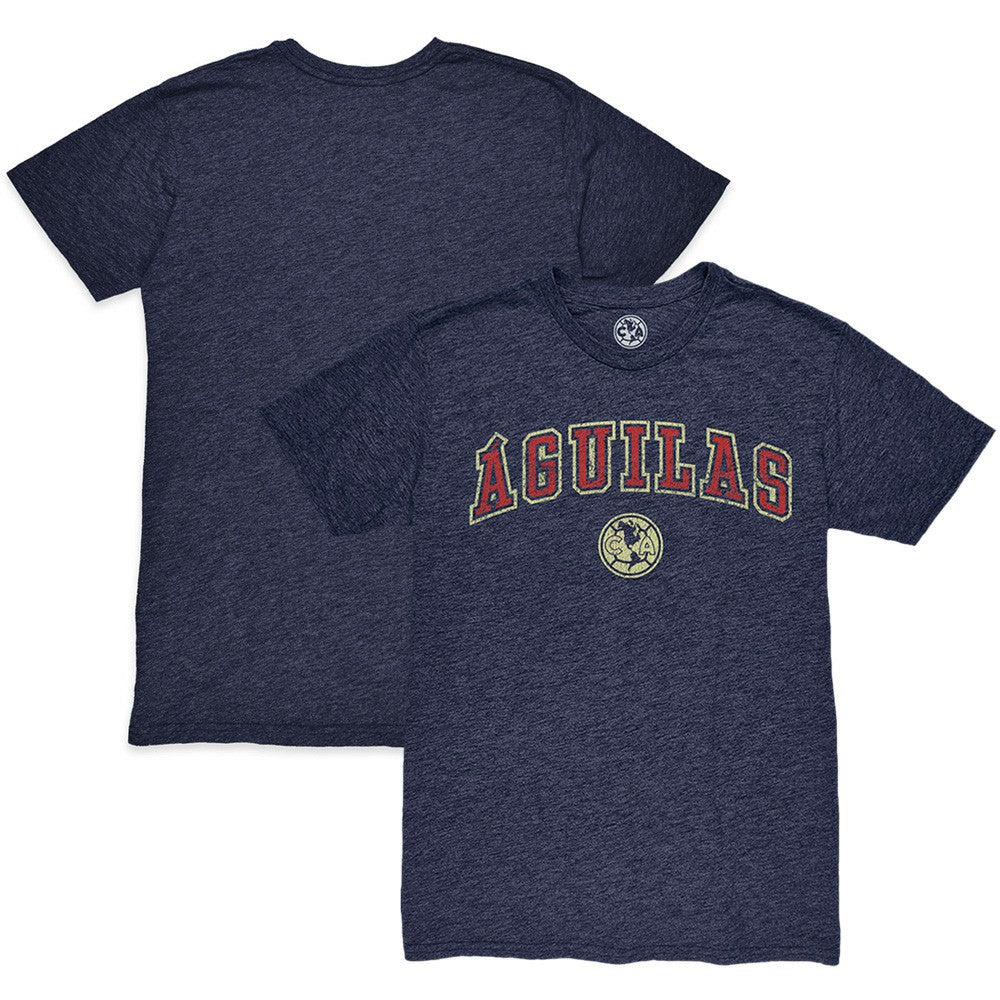 Club America 1863FC Wordmark Twisted Tri-Blend Slub T-Shirt -  Heather Navy