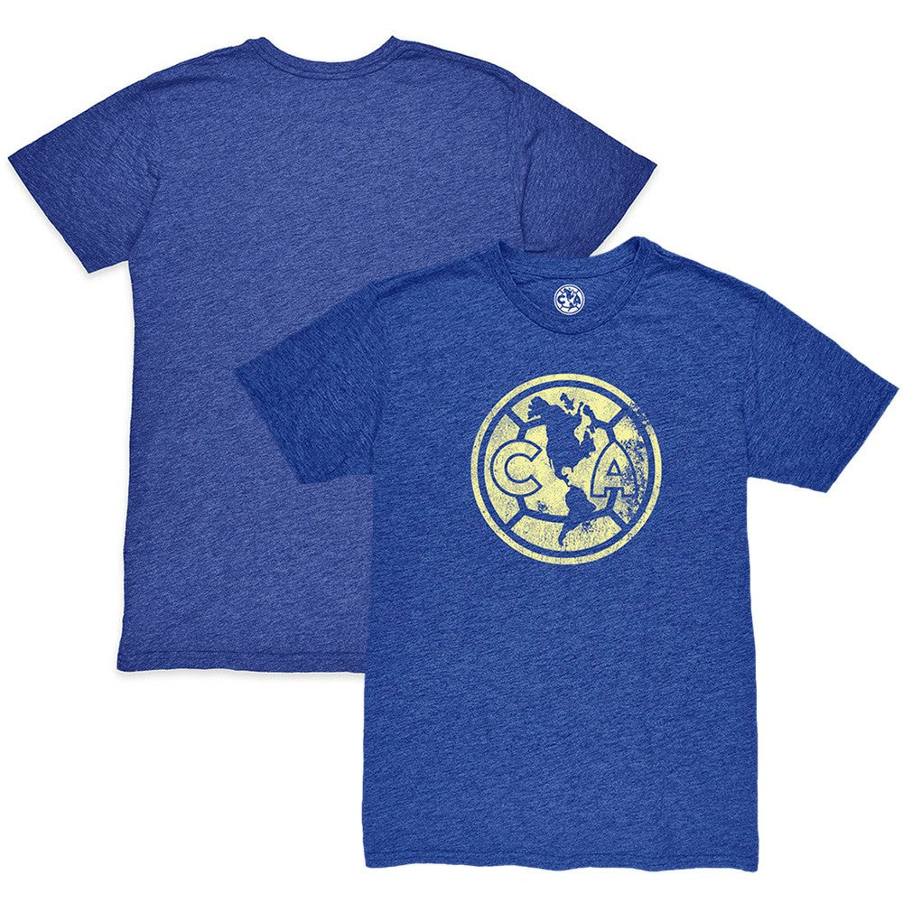 Club America 1863FC Mono Crest Twisted Tri-Blend Slub T-Shirt -  Heather Royal